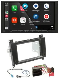 JBL USB 2DIN MP3 Bluetooth AUX Autoradio für Mercedes Viano Vito 06-14 schwarz