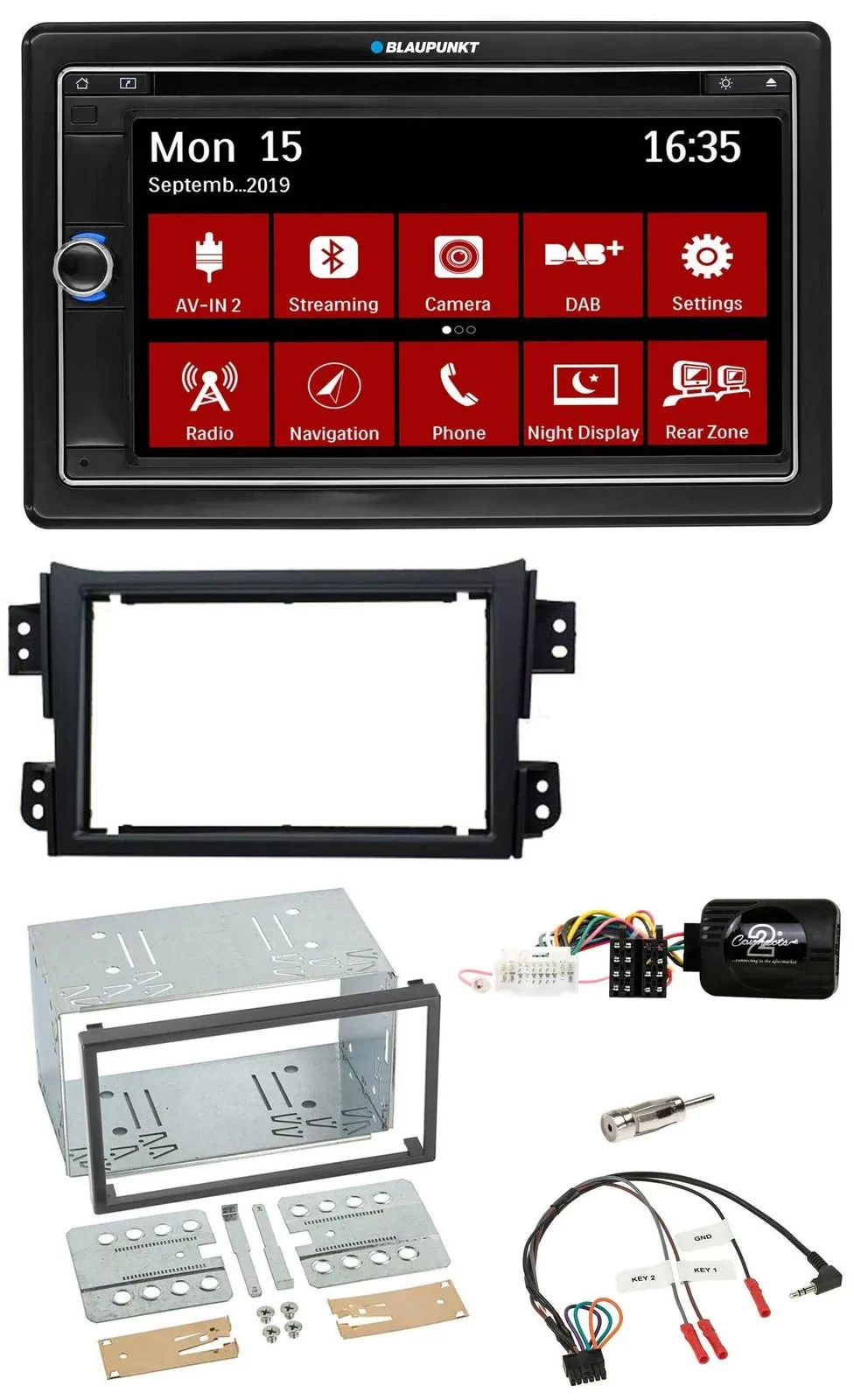 Blaupunkt 2DIN USB DAB Lenkrad Bluetooth TMC Navigation für Opel Agila B Suzuki