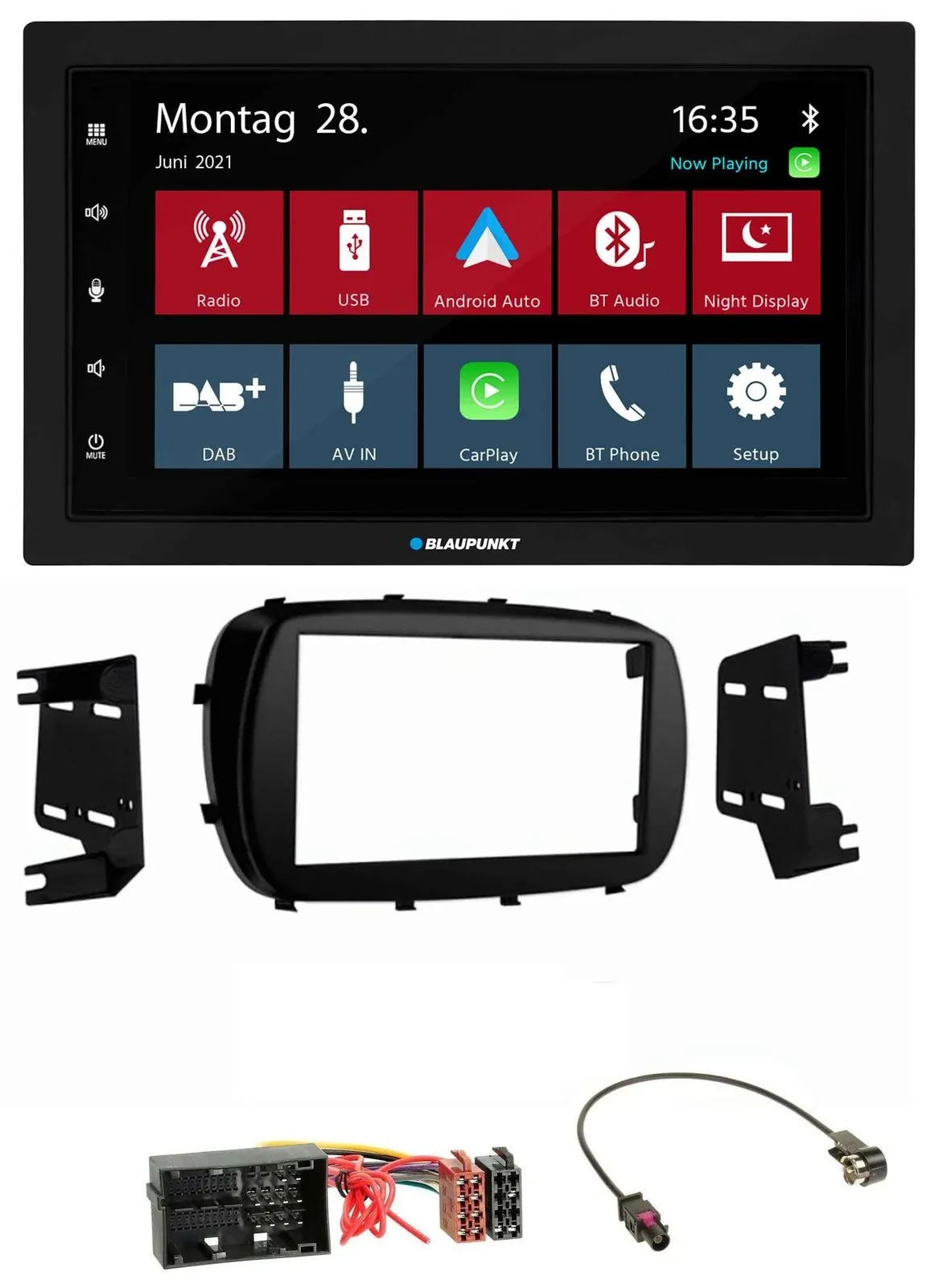 Blaupunkt MP3 Bluetooth DAB 2DIN USB Autoradio für Fiat 500X (ab 2015)