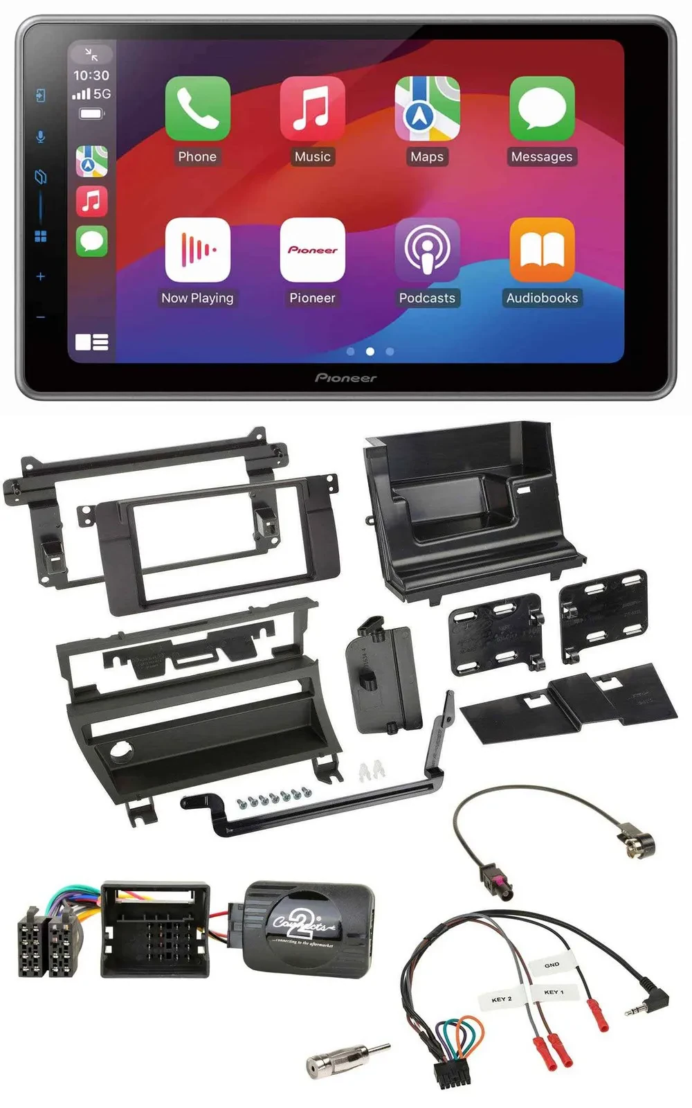 Pioneer Lenkrad USB DAB Bluetooth 2DIN Autoradio für BMW 3-er E46 2001-2006 1 Sc