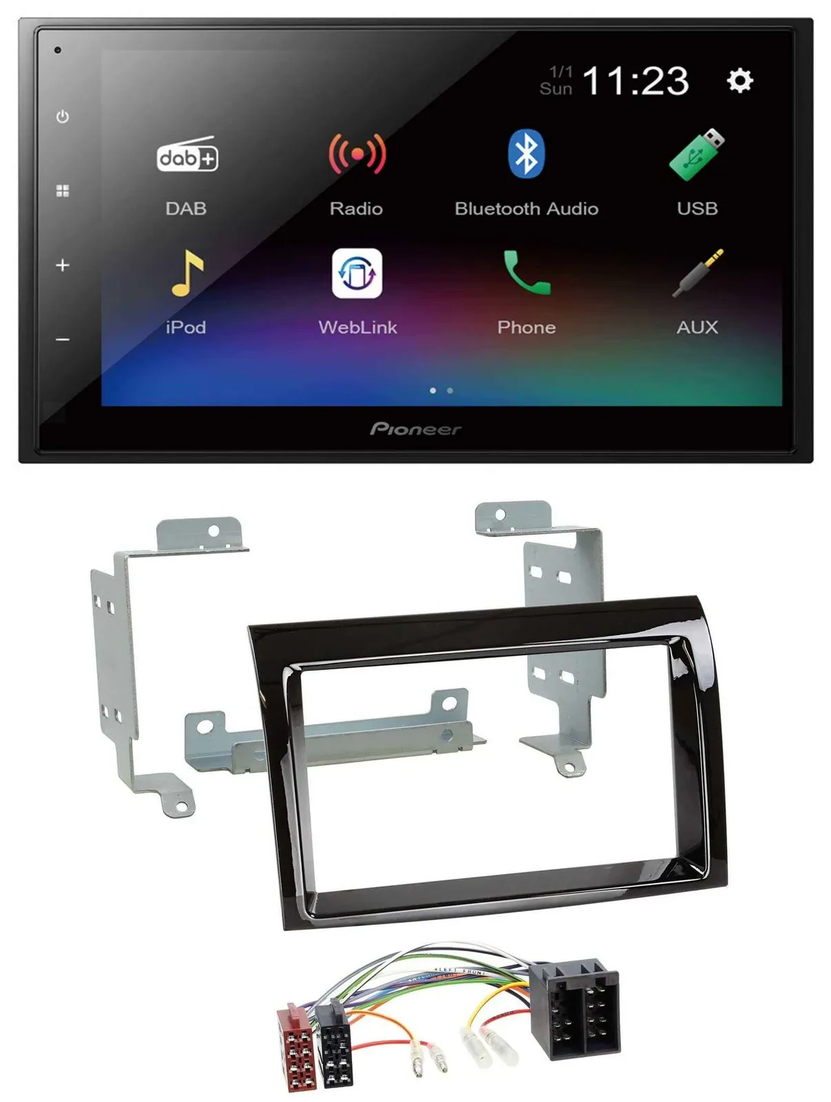 Pioneer USB Bluetooth DAB 2DIN MP3 Autoradio für Fiat Ducato 2006-2011 Citroen J