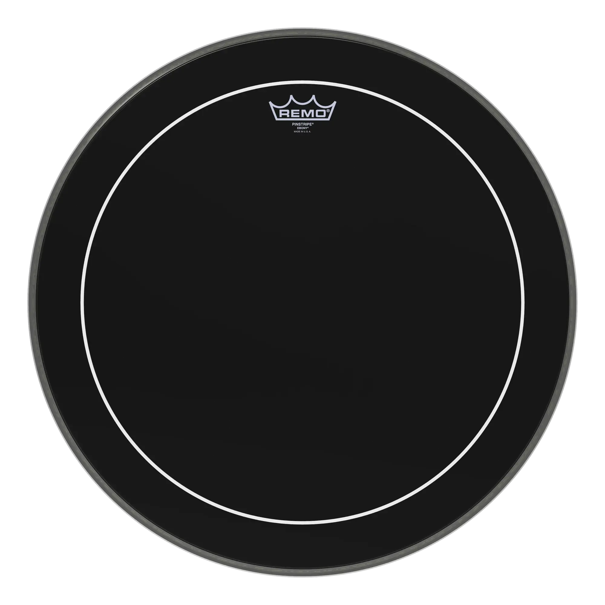 Пластик для барабана Remo 20" Pinstripe Ebony