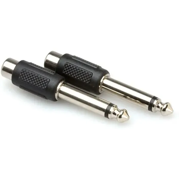 Hosa Technology Hosa GPR-101 Analog Audio Adaptor RCA to 1/4in TS Pair #GPR101