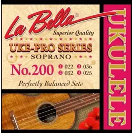Комплект струн для укулеле сопрано La Bella Set 200 Soprano