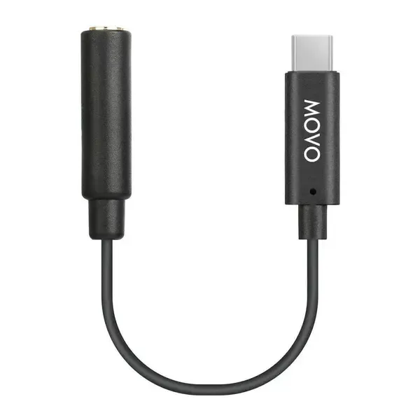 Movo Photo UCMA-1 USB-C Male to Female 3.5mm TRS Microphone Adapter Cable, 5.5"