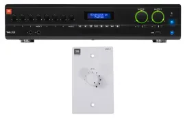 JBL VMA2120 2-Channel/Restaurant 120W Bluetooth Amplifier+White Wall Controller