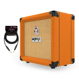 Orange Amplifiers Crush 12W Analogue Combo Amp with TS Guitar Cable Bundle