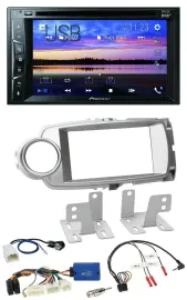 Автомагнитола для Toyota Yaris 2011–2014 Pioneer 2DIN, Bluetooth, USB, DVD, DAB, поддержка кнопок на руле