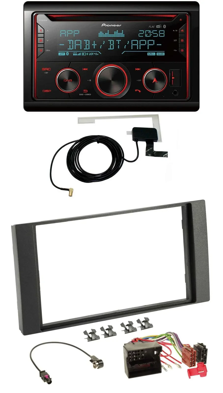 Pioneer 2DIN MP3 DAB USB CD Bluetooth Autoradio für Ford Fusion Transit Kuga 05-