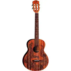 Укулеле баритон Luna Guitars Henna Dragon Mahogany Baritone Acoustic-Electric Ukulele Mahogany
