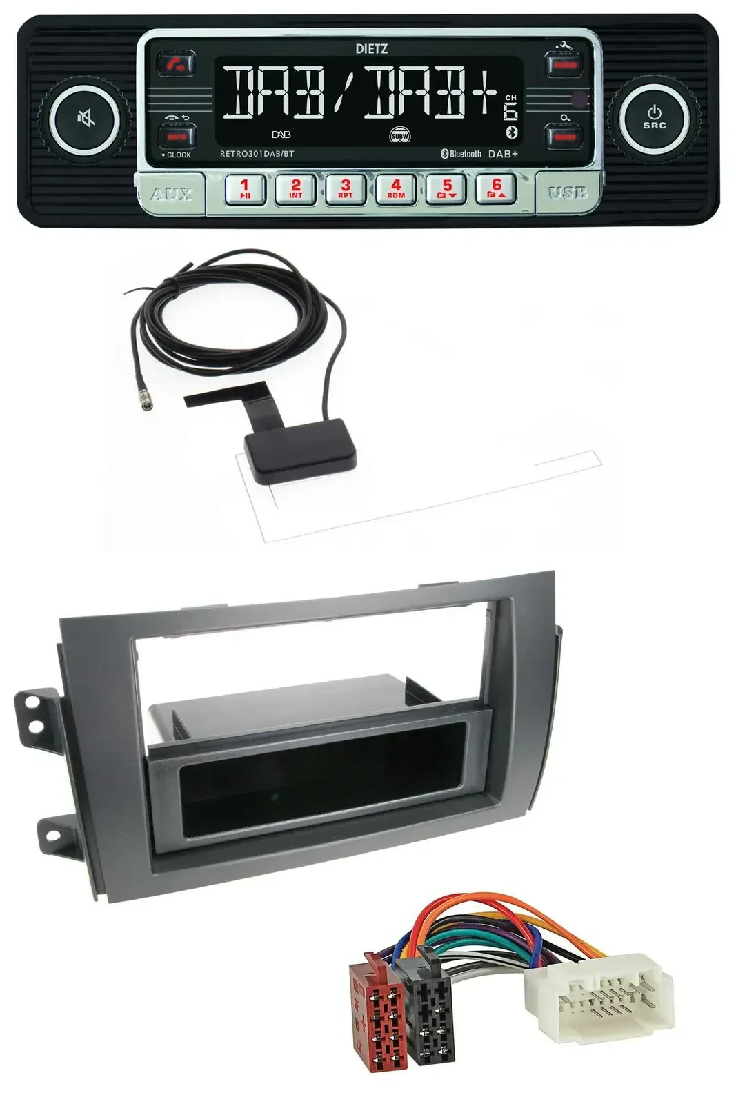 Автомагнитола Dietz DAB, Bluetooth, USB, MP3 для Fiat Sedici/Suzuki SX4