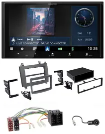 Автомагнитола для Cadillac CTS 2003–2007, SRX 2004 Kenwood 2DIN Bluetooth USB DAB MP3