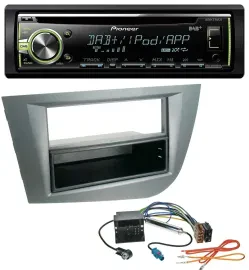 Автомагнитола Pioneer DAB USB MP3 AUX CD для Seat Leon (с 2005), темно-серый металлик