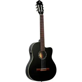 Классическая гитара с подключением Ortega Family RCE125SN Thinline Satin Black