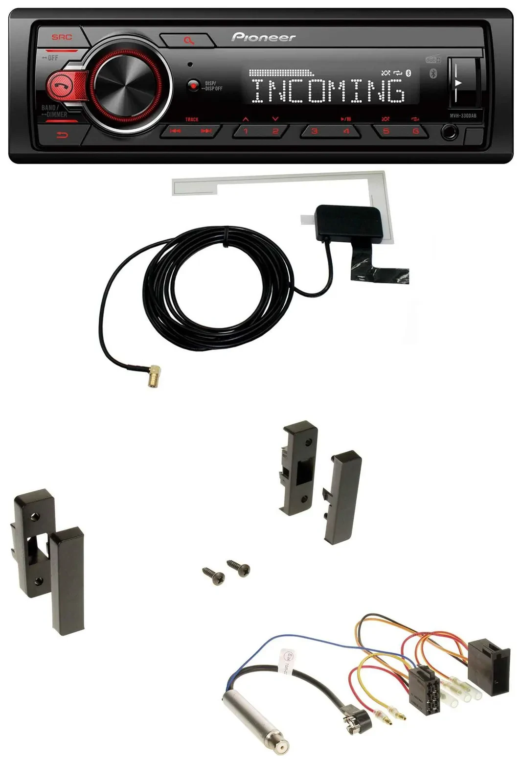 Pioneer USB MP3 DAB Bluetooth Autoradio für Audi A3 (8L, 1996-2000)