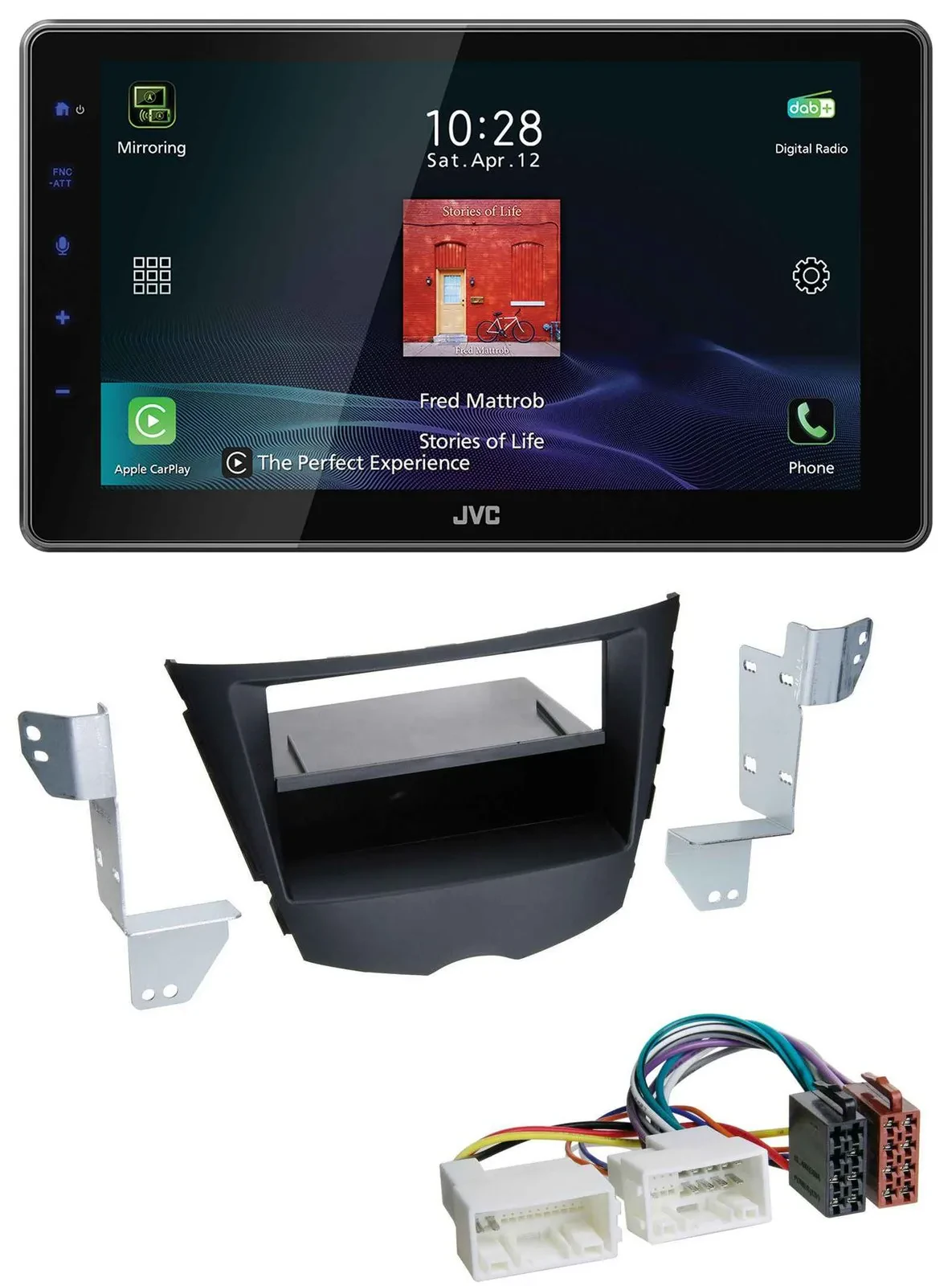 JVC DAB MP3 Bluetooth USB Autoradio für Hyundai Veloster (ab 2011)