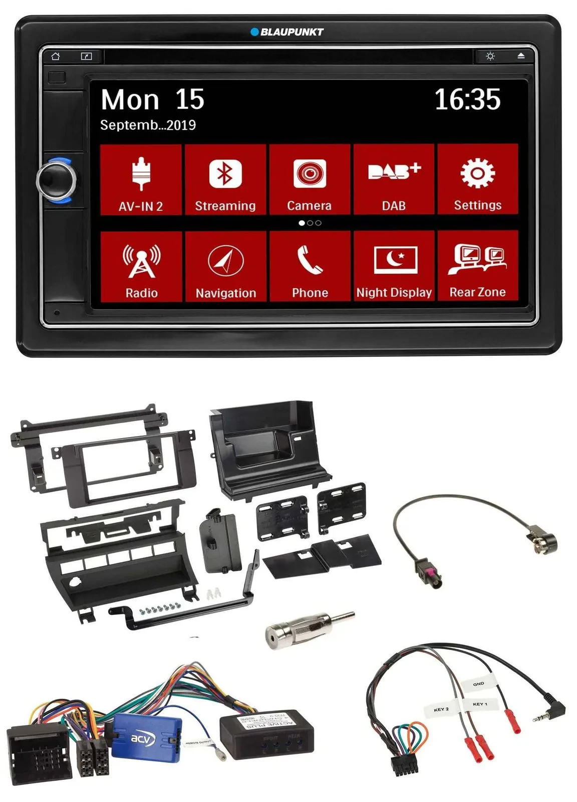 Blaupunkt 2DIN USB DAB Lenkrad Bluetooth TMC Navigation für BMW 3er 02-06 E46 5