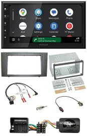 Kenwood DAB Bluetooth USB Lenkrad 2DIN Autoradio für Ford Mondeo 2003-2007 schwa