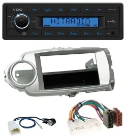 VDO AUX 1DIN MP3 USB Autoradio für Toyota Yaris (11-14) - silber