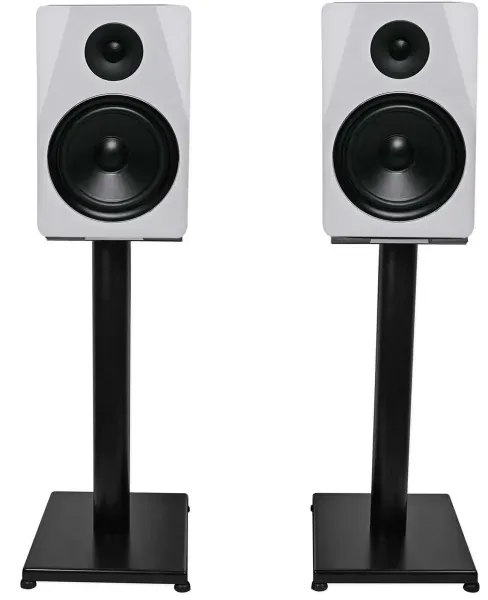 Pair Rockville APM8W 8" 500 Watt USB Studio Monitor Speakers+Black 21" Stands