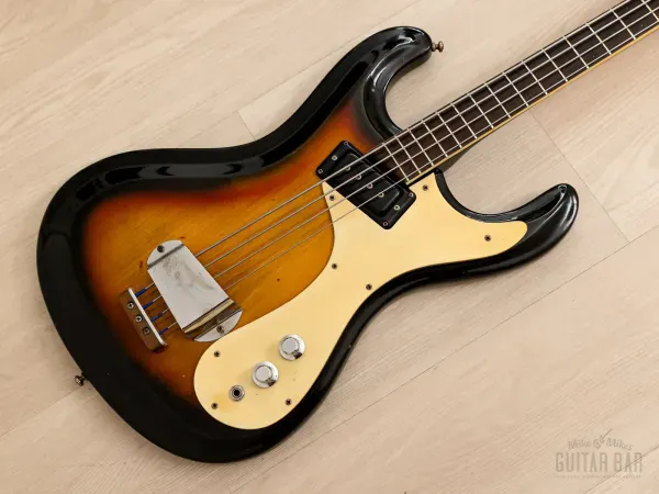 1965 Mosrite Ventures Model Vintage Short Scale Bass Sunburst w/ Case