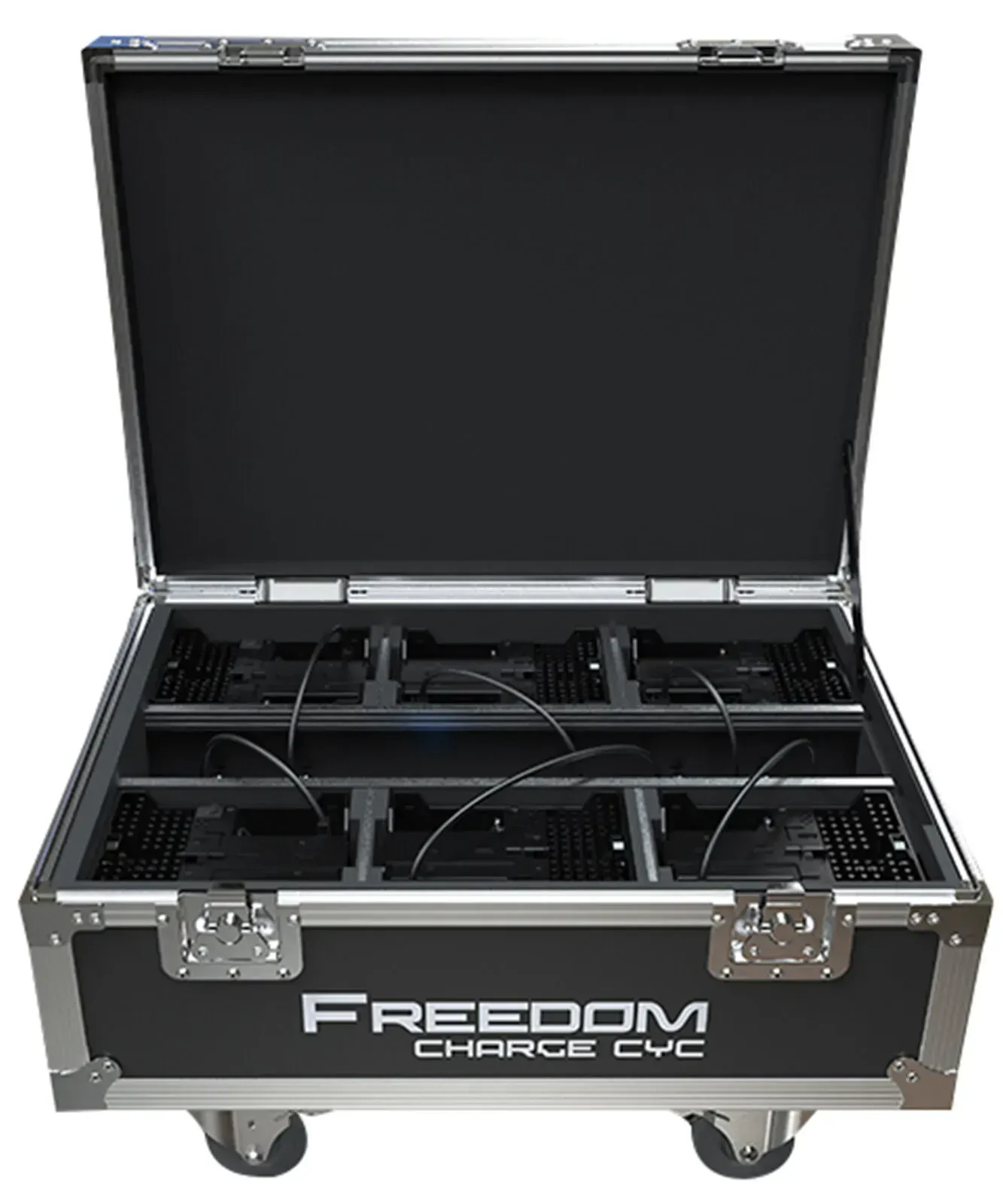 Chauvet Freedom Charge Cyc Road Case to Transport+Charge (6) Freedom Cyc Lights