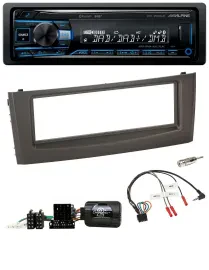 Alpine USB Bluetooth DAB Lenkrad Autoradio für Fiat Grande Punto 06-10 schwarz