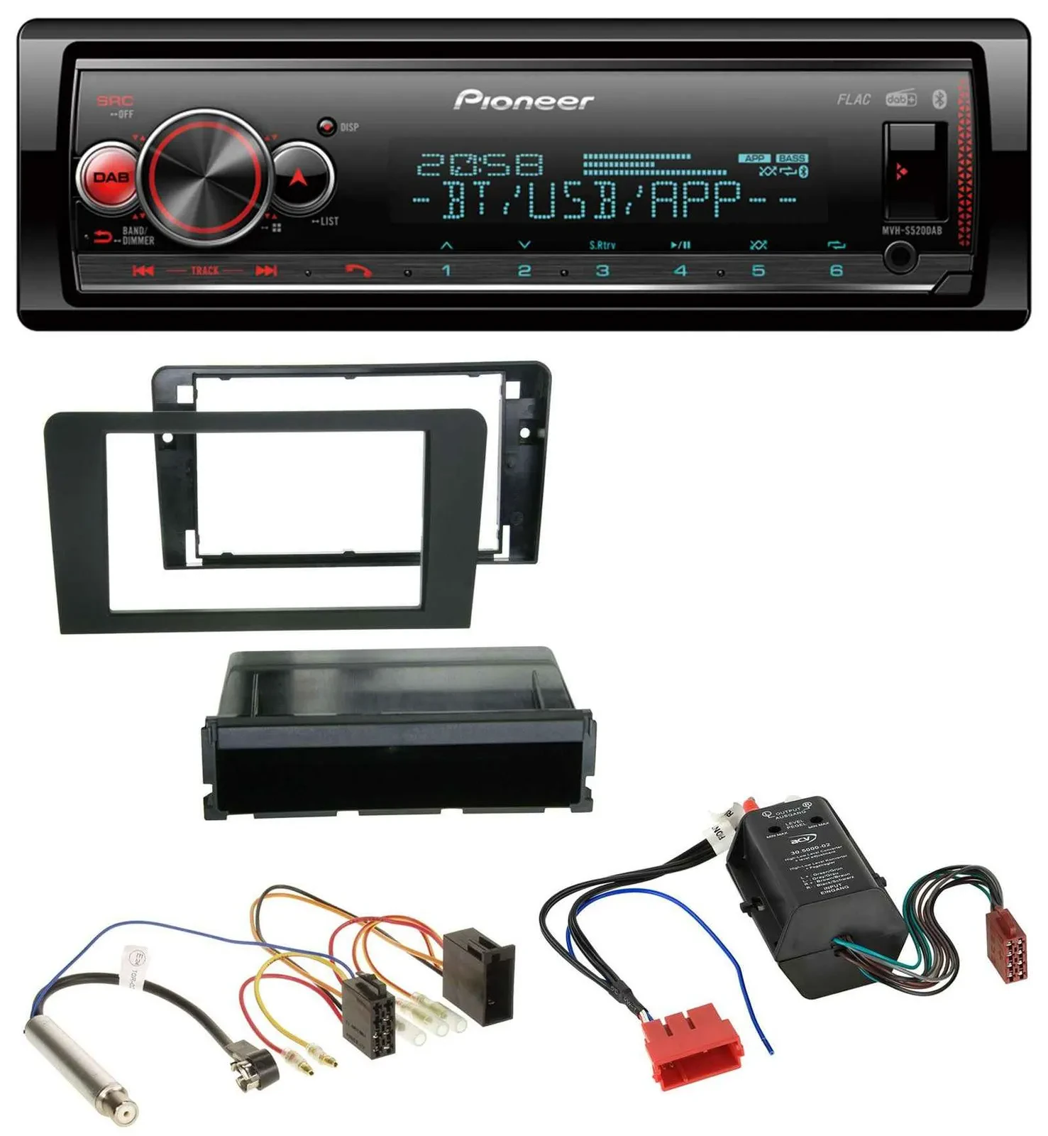Pioneer Bluetooth USB MP3 DAB Autoradio für Audi A3 8P 03-06 Symphony Bose Aktiv