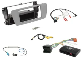 Einbauset Lenkradadapter DIN Autoradio für Seat Ibiza 2008-2015 dublingrau