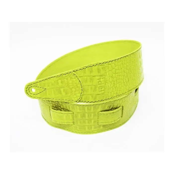 Ремень для гитары Fidel FL660317L11 Leather 11 Lime Reptile