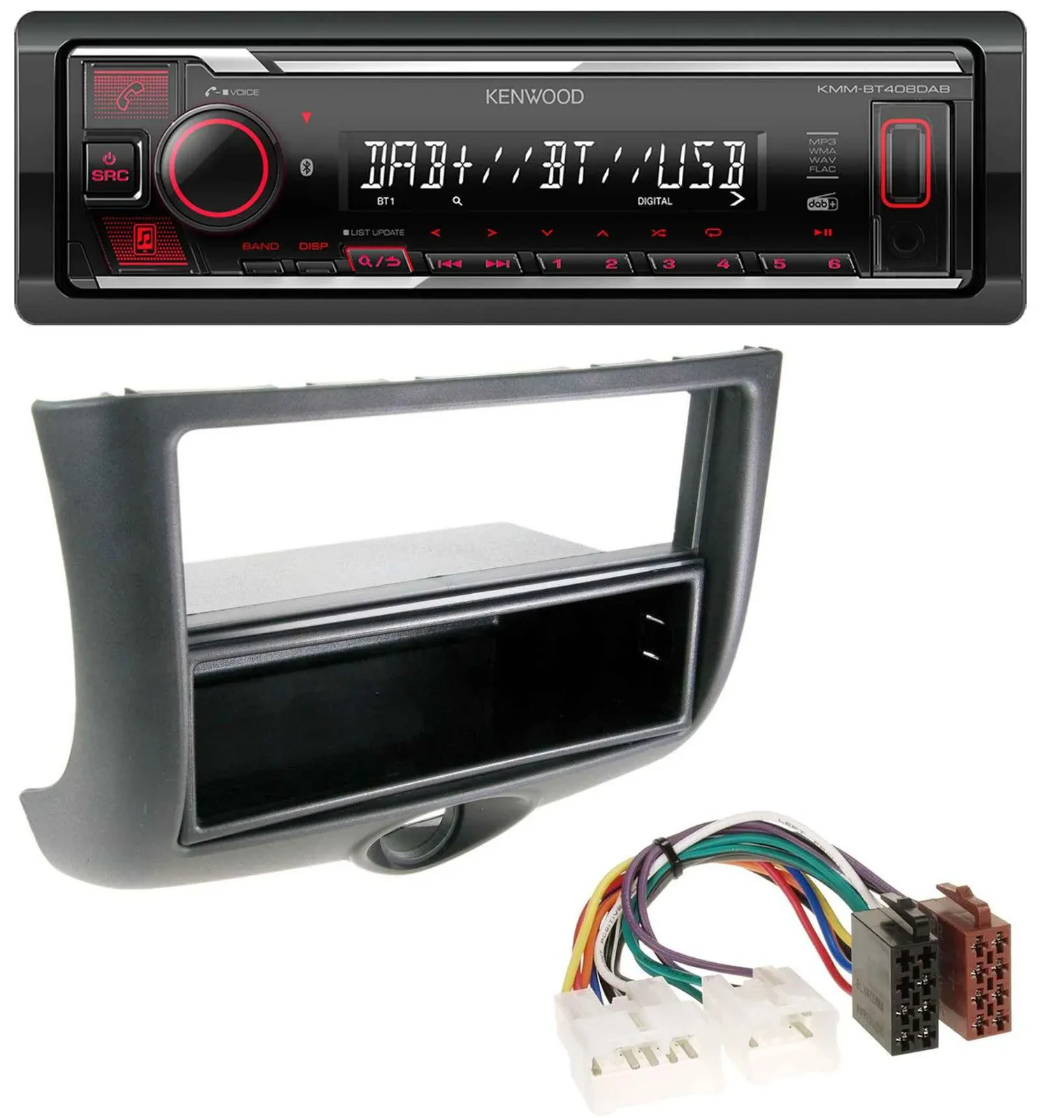 Kenwood MP3 Bluetooth USB DAB Autoradio für Toyota Yaris (1999-2003)