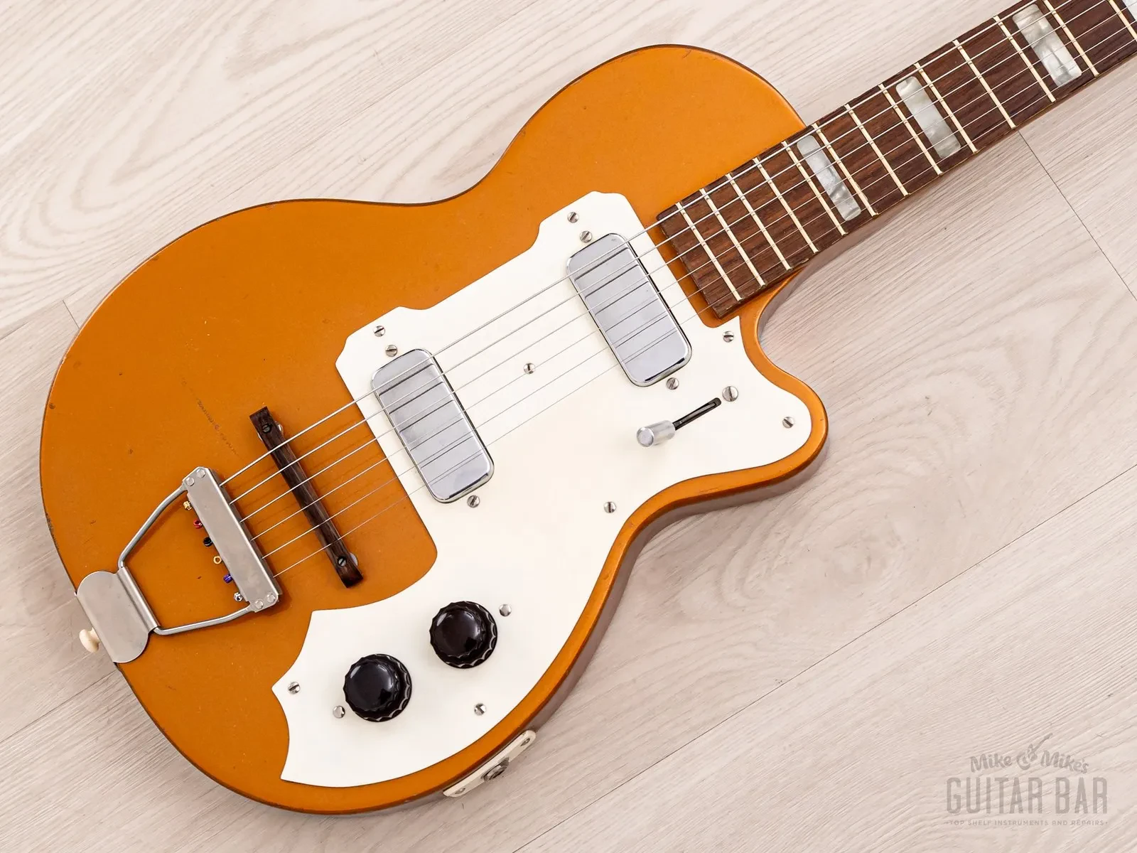 1957 Kay K142 Vintage Neck Through Electric Guitar Copper, 100% Original w/ Case