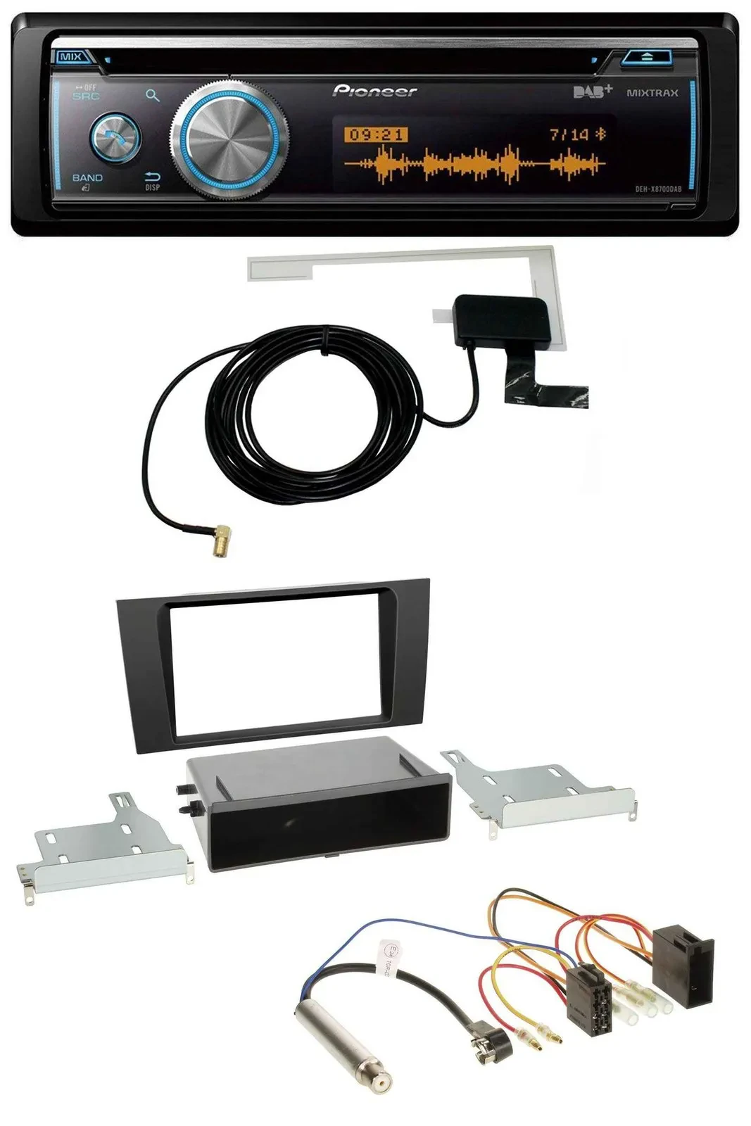Автомагнитола для Audi A4 (B5 1999–2001) Pioneer Bluetooth DAB MP3 USB CD