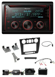 Pioneer 2DIN DAB Lenkrad Bluetooth USB CD Autoradio für BMW 1er PDC man. Klima E