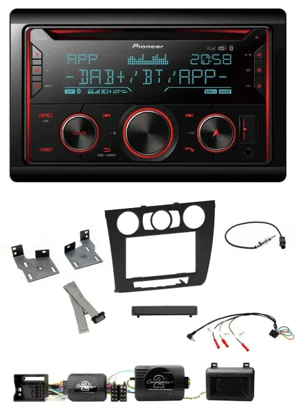 Pioneer 2DIN DAB Lenkrad Bluetooth USB CD Autoradio für BMW 1er PDC man. Klima E