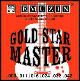 Струны для электрогитары Emuzin 6ГСМ-02 Gold Star Master 9-42