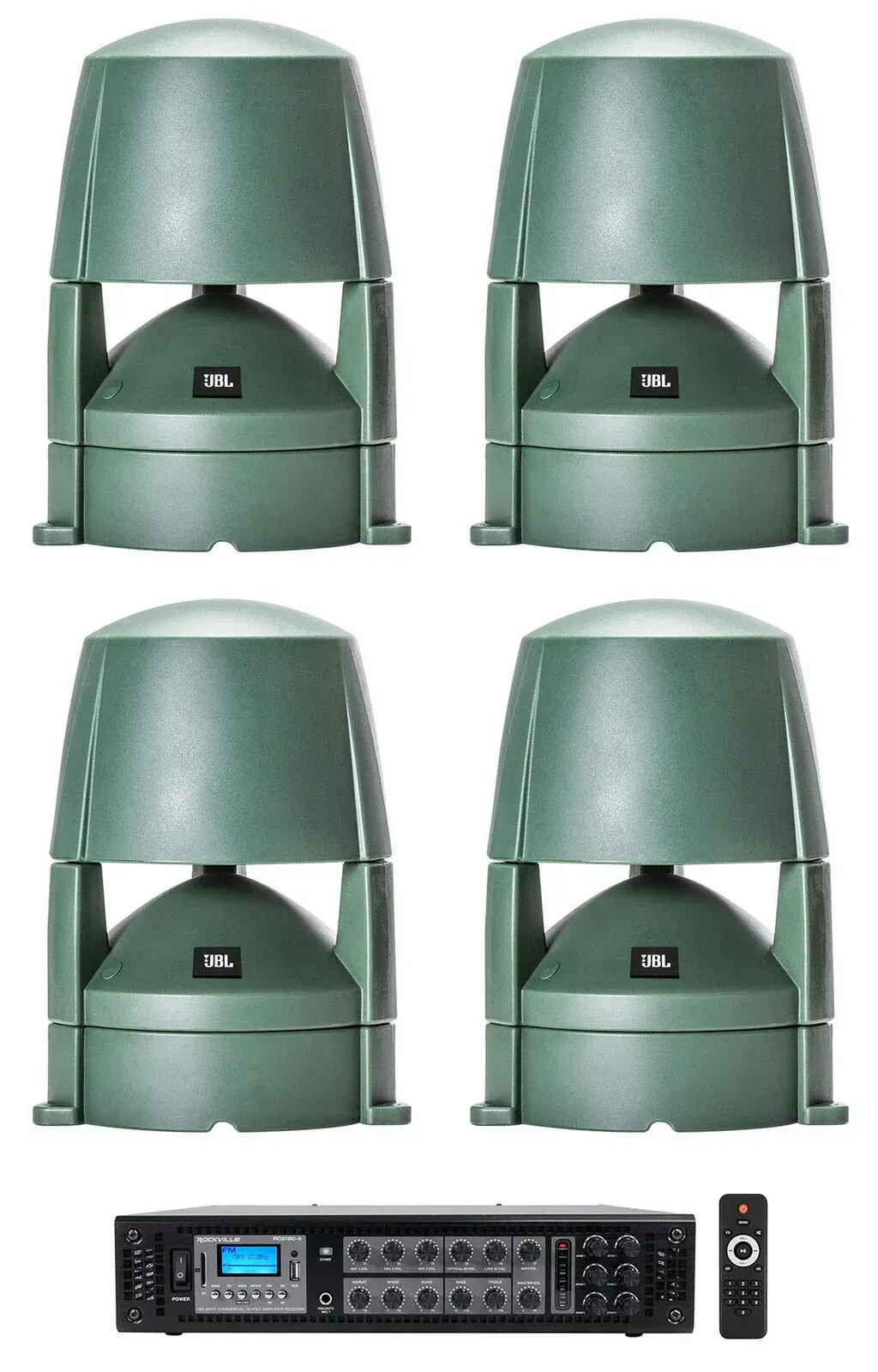 Рупорная акустика JBL Control 85M с усилителем (4 штуки)