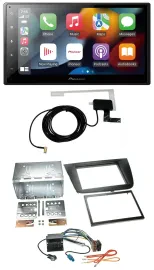 Pioneer MP3 USB Bluetooth DAB 2DIN Autoradio für Seat Leon 05-09 schwarz