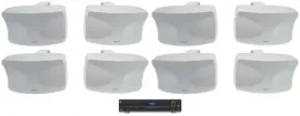 Настенная акустика JBL WET-44 PRO White с усилителем (8 штук)