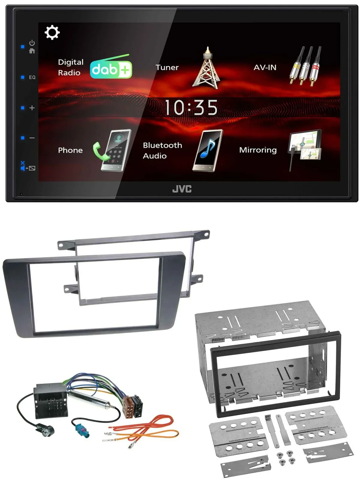 JVC USB Bluetooth MP3 DAB 2DIN Autoradio für Skoda Octavia 04-13 Scout 06-12
