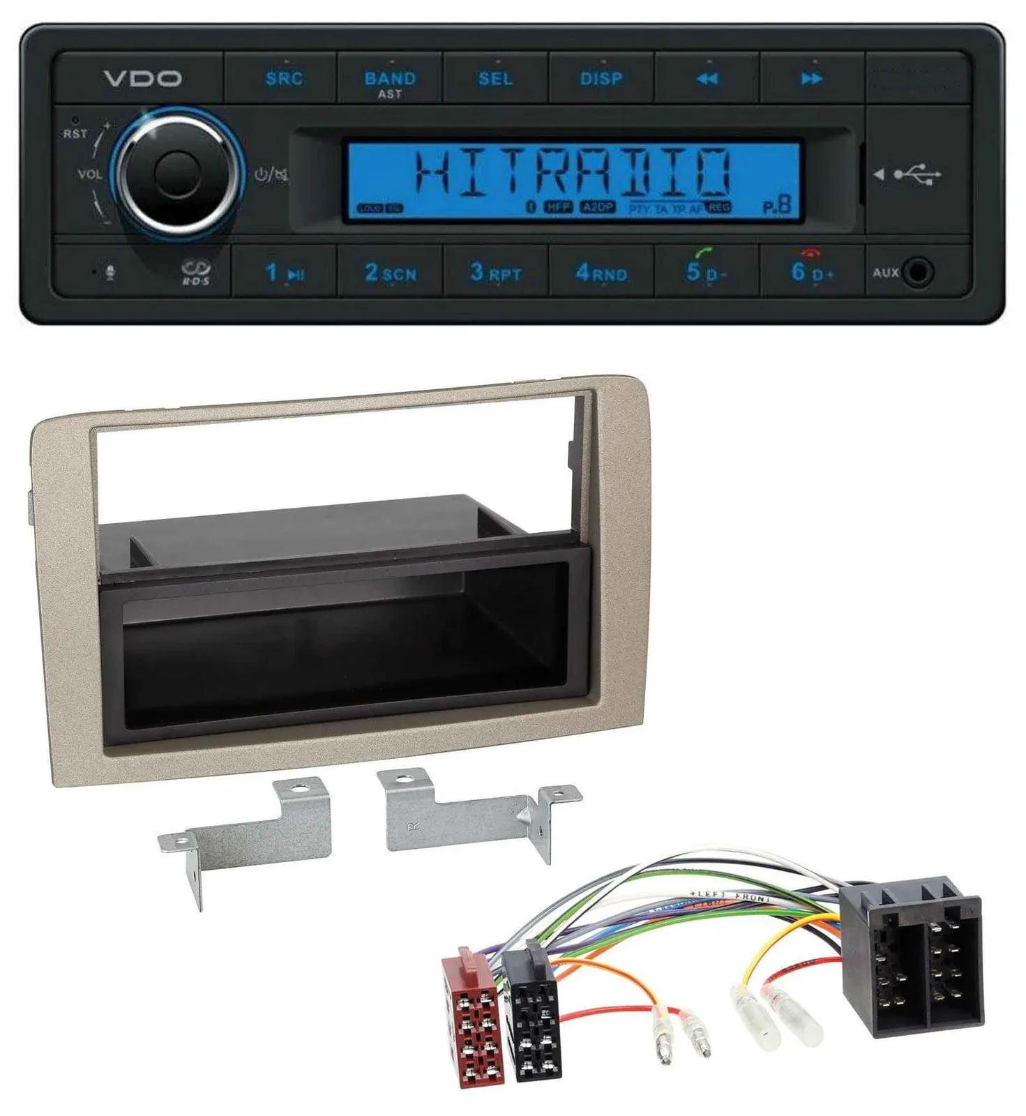 VDO AUX Bluetooth USB MP3 Autoradio für Lancia Musa (ab 2005)