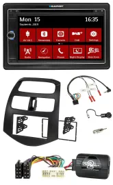 Blaupunkt Lenkrad DAB TMC 2DIN USB Bluetooth Navigation für Chevrolet Spark KLM