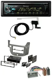 Автомагнитола для Honda Jazz (с 2009) Pioneer CD/MP3, USB, AUX, DAB, серебристая