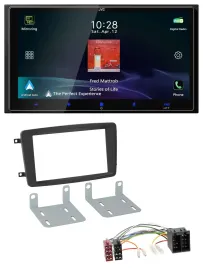 JVC USB Bluetooth 2DIN DAB MP3 Autoradio für Mercedes C W203 2000-2004