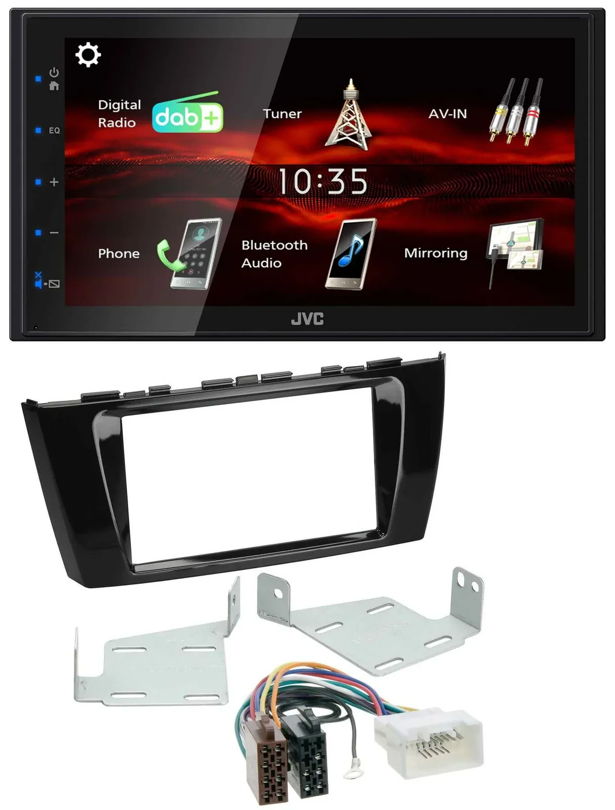 JVC USB Bluetooth MP3 DAB 2DIN Autoradio für Mitsubishi Mirage SpaceStar ab 13