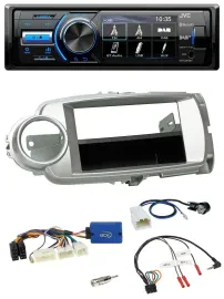 JVC Bluetooth Lenkrad USB DAB Autoradio für Toyota Yaris 2011-2014 silber 28-Pin