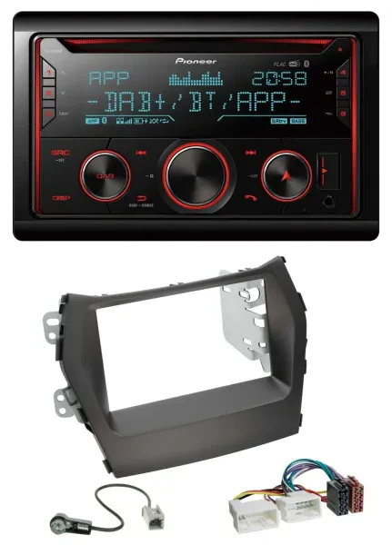Pioneer 2DIN DAB MP3 Bluetooth USB CD Autoradio für Hyundai Santa Fe ab 12 ohne