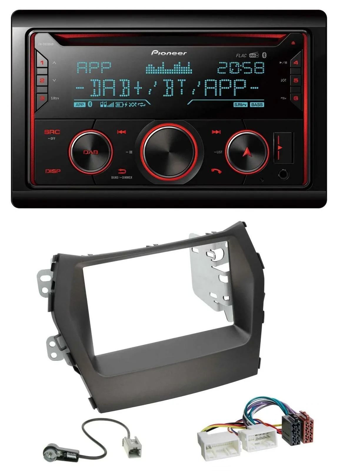 Автомагнитола для Hyundai Santa Fe (с 2012) Pioneer 2-DIN DAB Bluetooth USB CD MP3