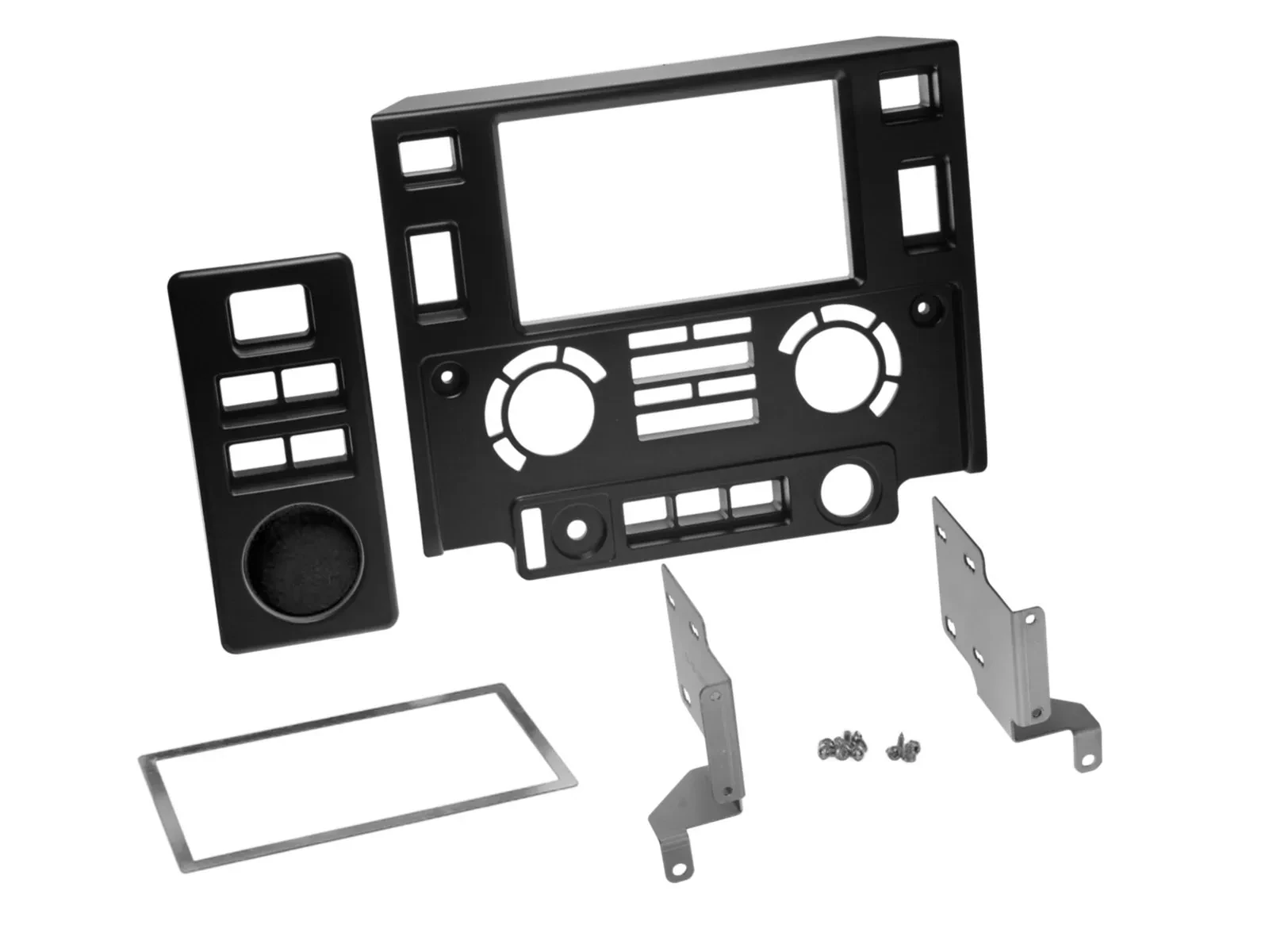 Einbaurahmen Doppel DIN Autoradio für Landrover Defender LD 2007-2016 schwarz
