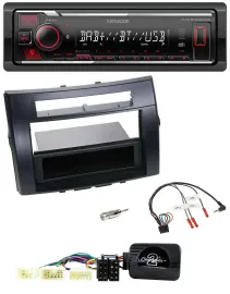 Kenwood Lenkrad Bluetooth USB DAB Autoradio für Toyota Corolla Verso 04-07 schwa